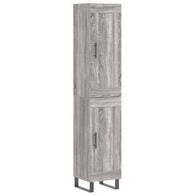 vidaXL Highboard Grey Sonoma 34.5x34x180 cm Engineered Wood