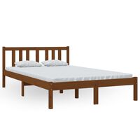 vidaXL Bed Frame without Mattress Honey Brown Solid Wood 120x200 cm