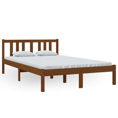 vidaXL Bed Frame without Mattress Honey Brown Solid Wood 120x200 cm