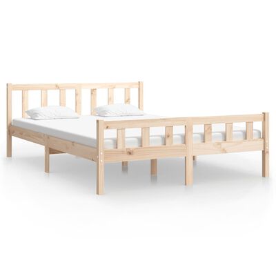 vidaXL Bed Frame without Mattress Solid Wood 120x200 cm