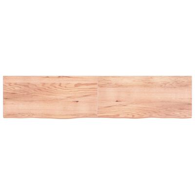 vidaXL Bathroom Countertop Light Brown 220x50x(2-4)cm Treated Solid Wood