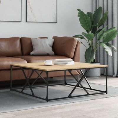 vidaXL Coffee Table Sonoma Oak 100x100x40 cm Engineered Wood