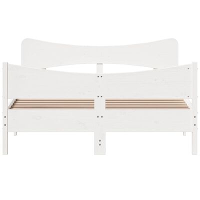 vidaXL Bed Frame without Mattress White 160x200 cm Solid Wood Pine