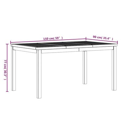 vidaXL 5 Piece Garden Dining Set Solid Wood Teak