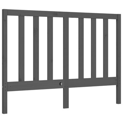 vidaXL Bed Frame without Mattress Grey Double Solid Wood Pine