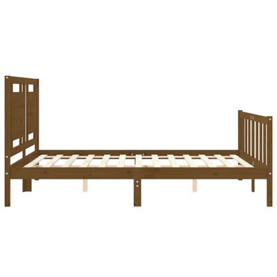 vidaXL Bed Frame without Mattress Honey Brown King Size Solid Wood Pine