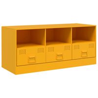 vidaXL TV Cabinet Mustard Yellow 99x39x44 cm Steel