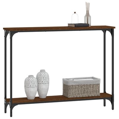 vidaXL Console Table Brown Oak 100x22.5x75 cm Engineered Wood