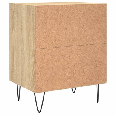 vidaXL Bedside Cabinet Sonoma Oak 40x30x50 cm Engineered Wood