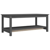 vidaXL Coffee Table Grey 110x55x45 cm Solid Wood Pine