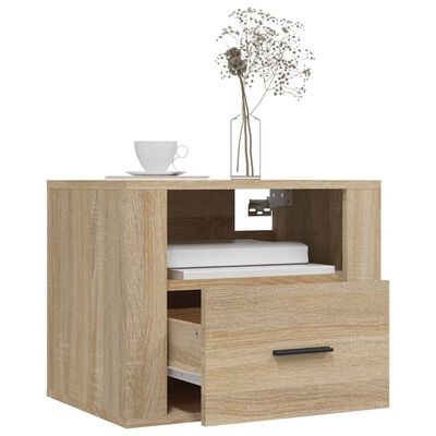 vidaXL Wall-mounted Bedside Cabinets 2 pcs Sonoma Oak 50x36x40 cm