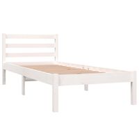 vidaXL Bed Frame without Mattress 75x190 cm Small Single White Small Single