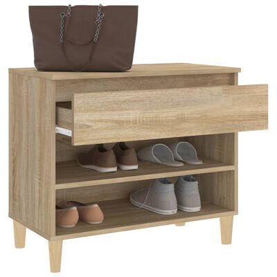 vidaXL Shoe Cabinet Sonoma Oak 70x36x60 cm Engineered Wood