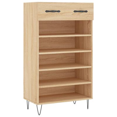 vidaXL Shoe Cabinet Sonoma Oak 60x35x105 cm Engineered Wood