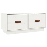 vidaXL TV Cabinet White 80x34x35 cm Solid Wood Pine