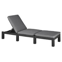 Keter Sunlounger with Cushion Daytona Graphite