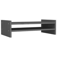 vidaXL Monitor Stand Grey 50x27x15 cm Solid Wood Pine