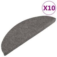 vidaXL Stair Mats Self-adhesive 15 pcs 56x17x3 cm Grey