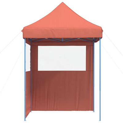 vidaXL Foldable Party Tent Pop-Up with 2 Sidewalls Terracotta