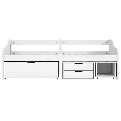 vidaXL Day Bed with 3 Drawers without Mattress "IRUN" White 90x200 cm