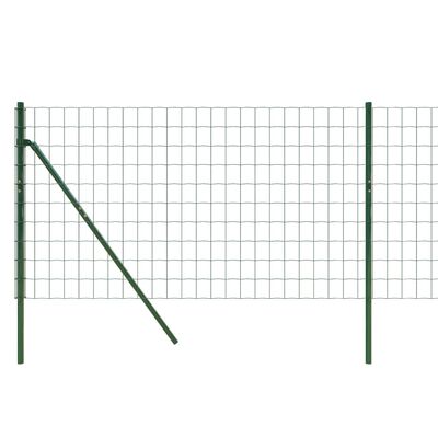vidaXL Wire Mesh Fence Green 0.8x25 m Galvanised Steel
