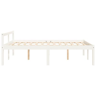 vidaXL Senior Bed without Mattress White 120x200 cm Solid Wood Pine