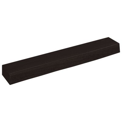 vidaXL Wall Shelf Dark Brown 60x10x6 cm Treated Solid Wood Oak