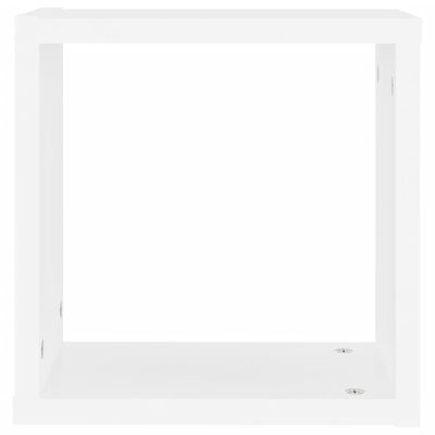 vidaXL Wall Cube Shelves 2 pcs White 30x15x30 cm