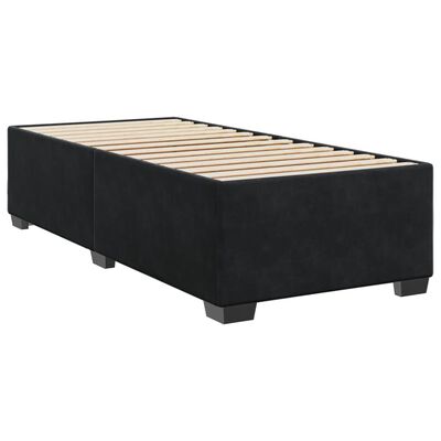 vidaXL Box Spring Bed with Mattress Black 100x200 cm Velvet