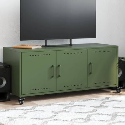 vidaXL TV Cabinet Olive Green 100.5x39x43.5 cm Steel