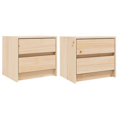 vidaXL Bedside Cabinets 2 pcs 40x31x35.5 cm Solid Wood Pine