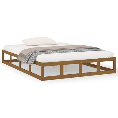 vidaXL Bed Frame without Mattress Honey Brown 200x200 cm Solid Wood