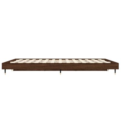 vidaXL Bed Frame without Mattress Brown Oak 120x190 cm Small Double Engineered Wood