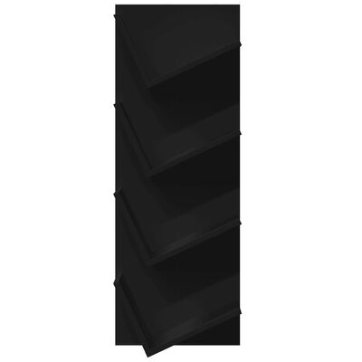 vidaXL Wall Bookshelf 4-Tier Black 33x16x90 cm