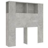 vidaXL Headboard Cabinet Concrete Grey 100x18.5x104.5 cm