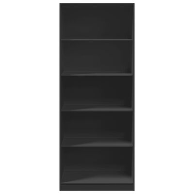 vidaXL Wardrobe Black 80x50x200 cm Engineered Wood