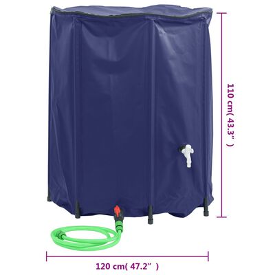 vidaXL Water Tank with Tap Foldable 1250 L PVC