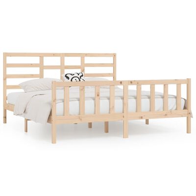 vidaXL Bed Frame without Mattress 180x200 cm Super King Solid Wood