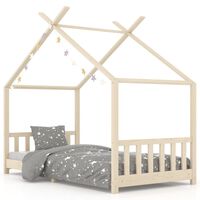 vidaXL Kids Bed Frame Solid Pine Wood 90x200 cm