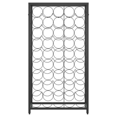 vidaXL Wine Rack for 45 Bottles Black 54x18x100 cm Wrought Iron