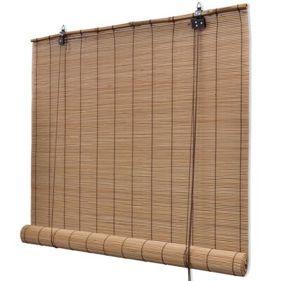 vidaXL Bamboo Roller Blinds 2 pcs Brown 120 x 220 cm