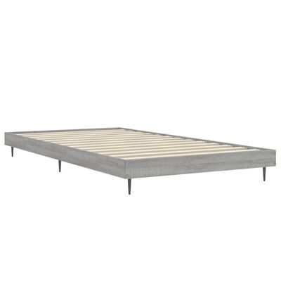 vidaXL Bed Frame without Mattress Grey Sonoma 100x200 cm Engineered Wood