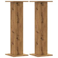 vidaXL Speaker Stands 2 pcs Artisian Oak 30x30x95 cm Engineered Wood