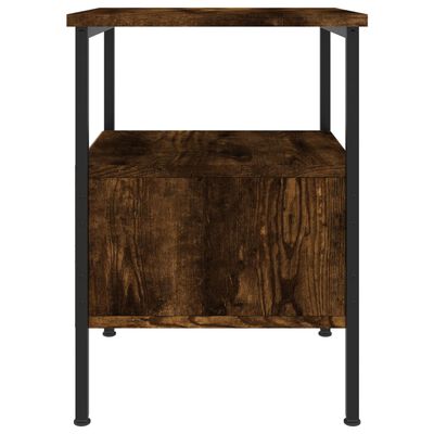 vidaXL Bedside Cabinets 2 pcs Smoked Oak 34x36x50 cm Engineered Wood