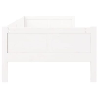 vidaXL Day Bed without Mattress White Solid Wood Pine 90x190 cm Single