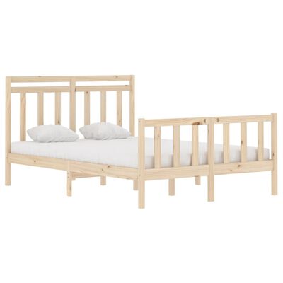 vidaXL Bed Frame without Mattress 135x190 cm Double Solid Wood