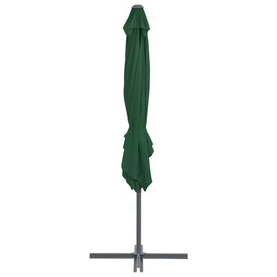 vidaXL Cantilever Garden Parasol with Steel Pole Green 250x250 cm