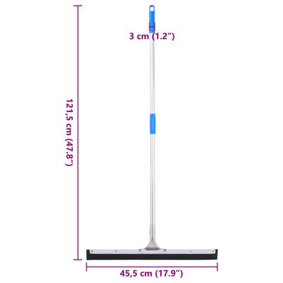 vidaXL Floor Squeegee 45.5x121.5 cm Steel and Rubber