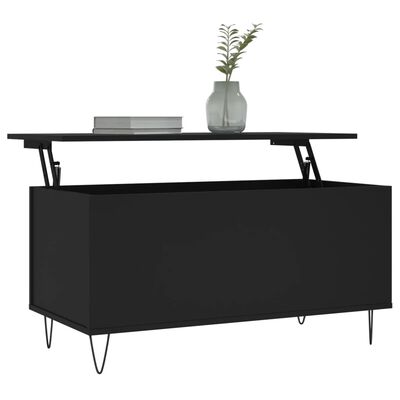 vidaXL Coffee Table Black 90x44.5x45 cm Engineered Wood