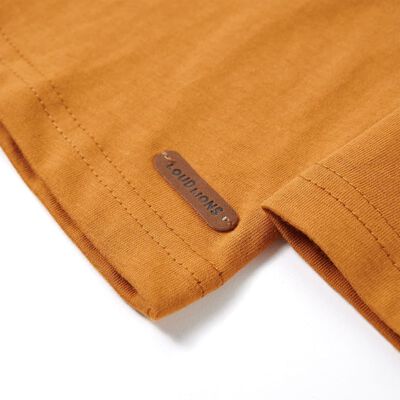 Kids' T-shirt with Long Sleeves Dark Ochre 104